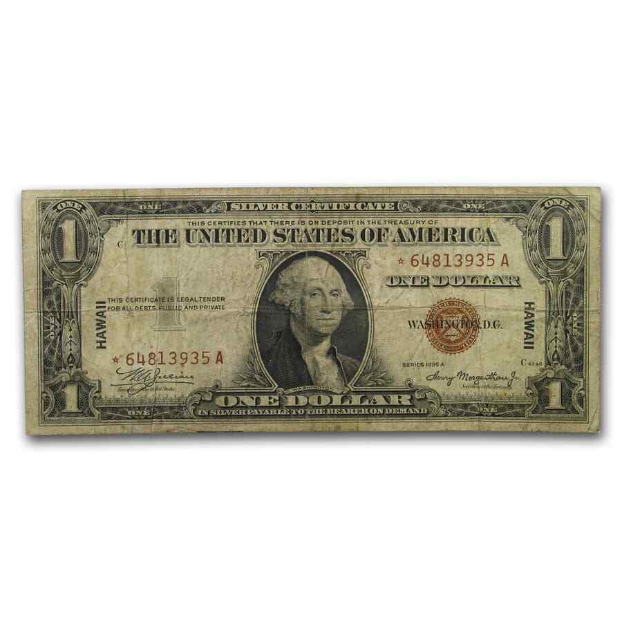 1935-a* $1.00 Brown Seal Hawaii Fine - Sku#203930
